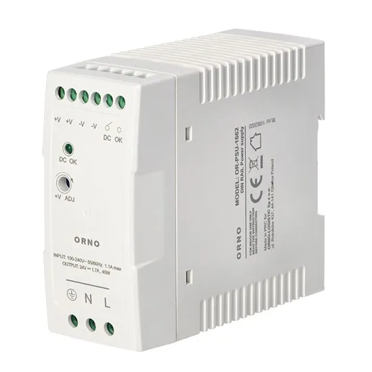 Napajanje industrijsko 24V DC 1.70A 40W za DIN šinu IP20, PVC kućište OR-PSU-1662 Orno
