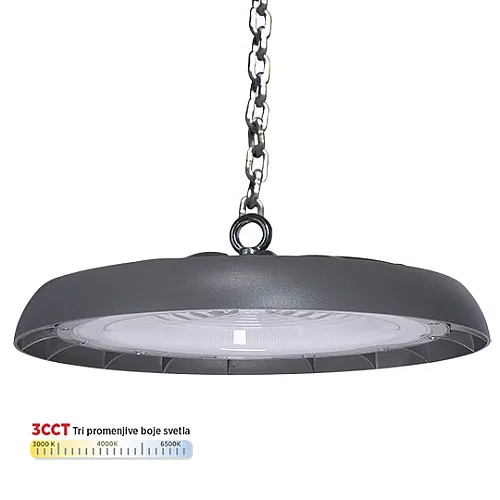 Svetiljka siva 300W 3CCT 3000/4000/6500K IP65 6KV LED UFO M460300-S6-CCT