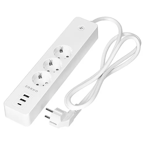 Kabl beli OR-SH-17520(GS)/W Tuya Smart Wi-Fi produžni 2x USB Orno