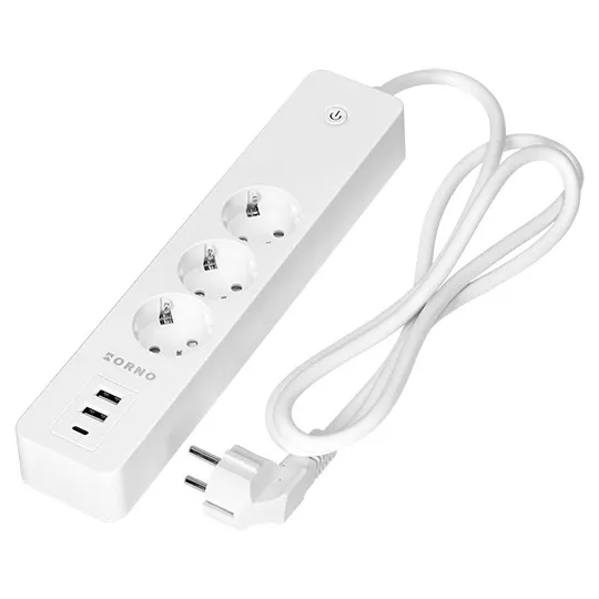 Kabl beli OR-SH-17520(GS)/W Tuya Smart Wi-Fi produžni 2x USB Orno