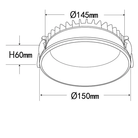 Ugradna LED svetiljka bela 18W 3CCT 3000/4000/6000K IP40 UGR<19 (TC-D21-DLR18) 5Y M205318-W