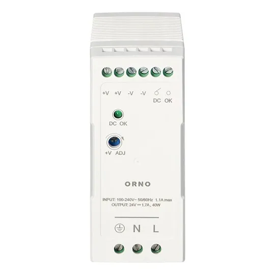 Napajanje industrijsko 24V DC 1.70A 40W za DIN šinu IP20, PVC kućište OR-PSU-1662 Orno