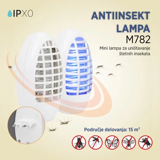 Antiinsekt lampa M782 1.2W LED mini lampa za uništavanje štetnih insekata YL-932 (električna zamka protiv komaraca, mušica) blister