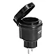 Adapter crni OR-SH-1733(GS) 13A IP44 šuho sa prijemnikom 433.92 MHz Orno