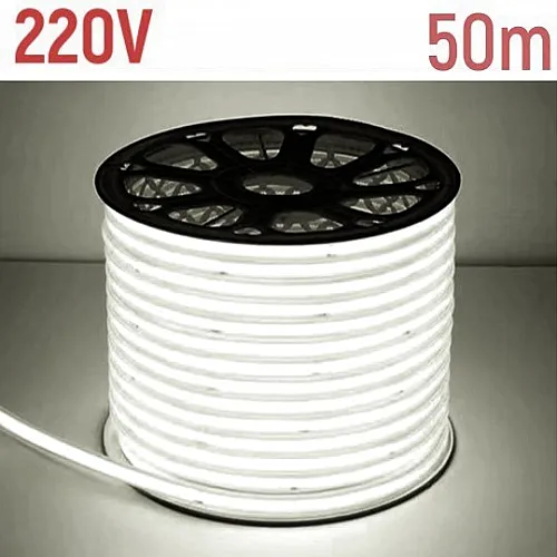 LED traka 10W/1m 220V 6500K IP65 50m kotur COB 10mm - svetleći niz - set 320 LED/1m MLA-320D-COB
