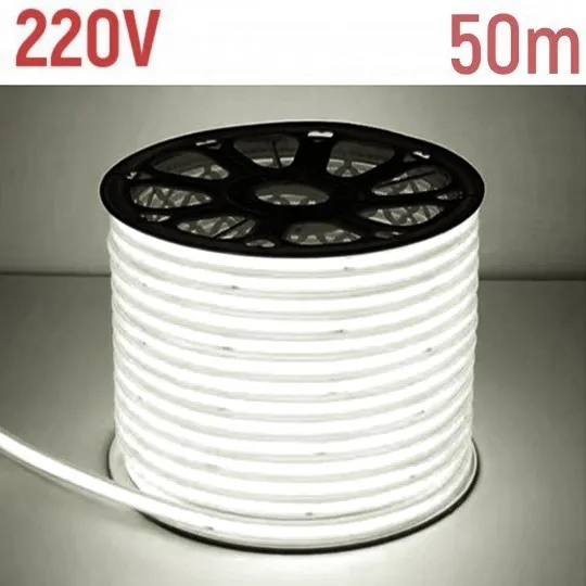 LED traka 10W/1m 220V 6500K IP65 50m kotur COB 10mm - svetleći niz - set 320 LED/1m MLA-320D-COB