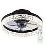 Ventilator crni plafonski 20W sa svetlom LED CCT 25W sa daljinskim upravljačem MV5021-B Mitea Lighting