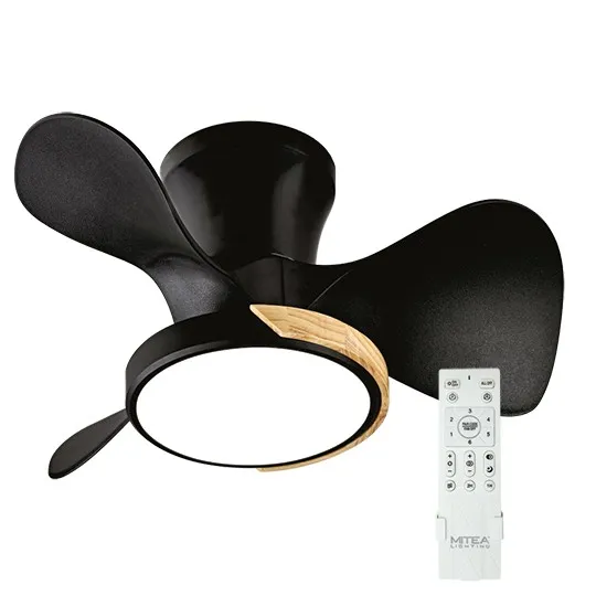 Ventilator crni plafonski 40W sa svetlom LED CCT 12W sa daljinskim upravljačem MV5014-B Mitea Lighting