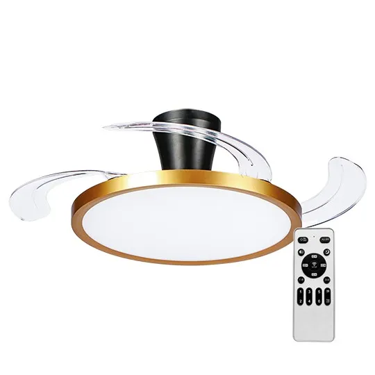 Ventilator zlatno -CRNI plafonski 30W sa svetlom LED CCT 30W sa daljinskim upravljačem MV5040-GB Mitea Lighting