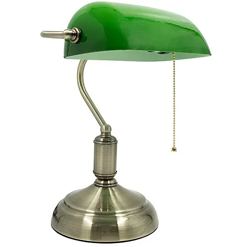 Stona lampa zelena 1xE27 max.40W bankarska M1055 Mitea Lighting