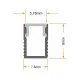 Aluminijumski profil za LED trake sivi 7.6x9x2000mm nadgradni sa difuzerom 2m MA078