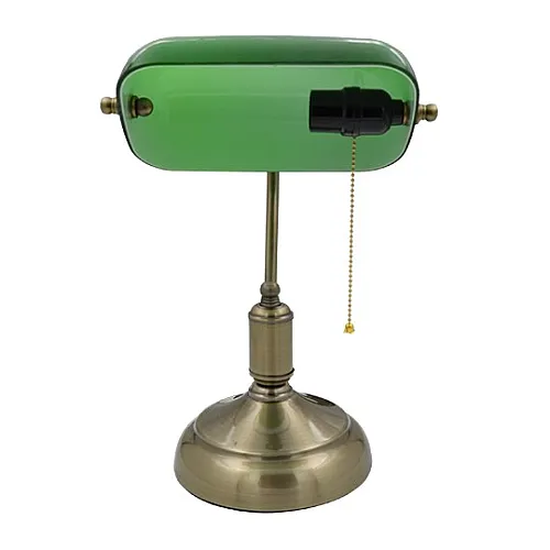 Stona lampa zelena 1xE27 max.40W bankarska M1055 Mitea Lighting