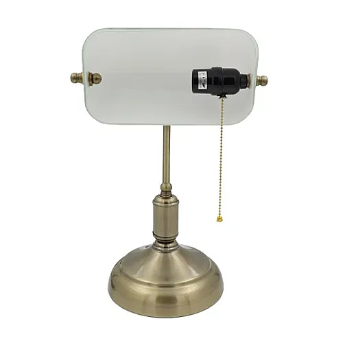 Stona lampa bela 1xE27 max.40W bankarska M1054 Mitea Lighting