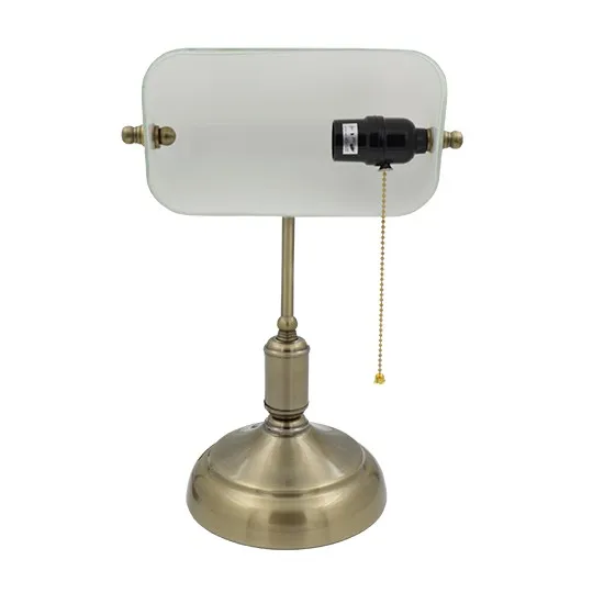 Stona lampa bela 1xE27 max.40W bankarska M1054 Mitea Lighting