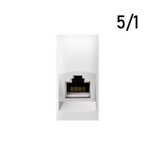 Priključnica beli PP kompjuterska E-1M RJ45 CAt6 74223.0 5/1 Experience Aling