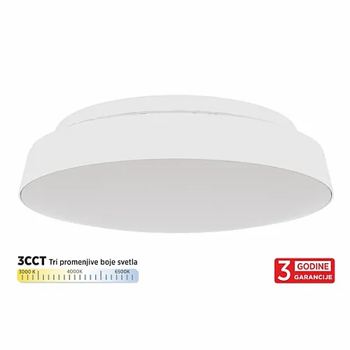LED plafonjera bela 20W 3CCT DIP switch 3000/4000/6500K + HALO 3CCT IP20 fi230mm okrugla 3Y M205780
