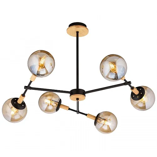 Luster crni 6xE27 Max.60W/220V M11081-6