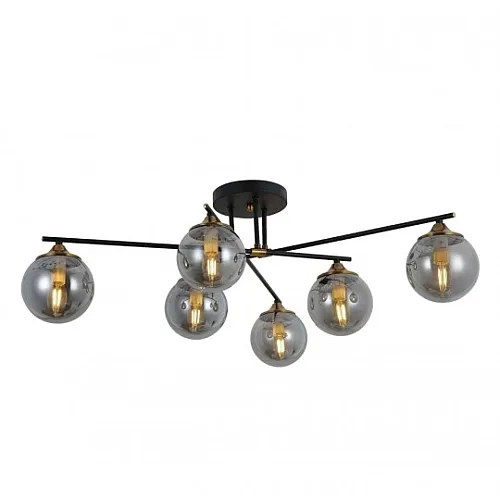 Luster zlatni crno- 6xE27 Max.60W/220V M11080-6