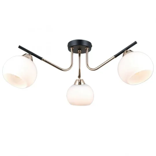 Luster staro zlato -crni 3xE27 Max.60W/220V M10721-3
