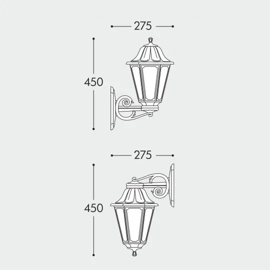Zidna lampa bela Bisso/Anna gore/dole IP55 1xE27 E22.131.000.E27 Fumagalli