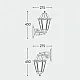 Zidna lampa bela Bisso/Anna gore/dole IP55 1xE27 E22.131.000.E27 Fumagalli