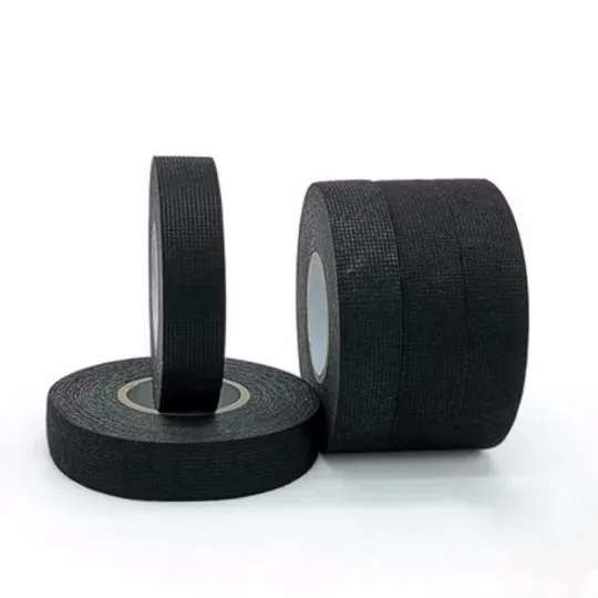 Fleece crna (tekstilna) traka 30micx19mmx15m M141810-1