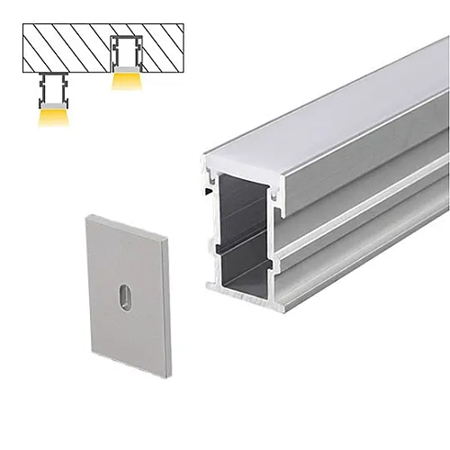 Aluminijumski profil za LED trake 21x25.8x2000mm set sa difuzorom MA631 Mitea Lighting
