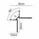 Aluminijumski profil za LED trake ugaoni ugradni 36x36x2000mm set sa difuzerom M601YJHB