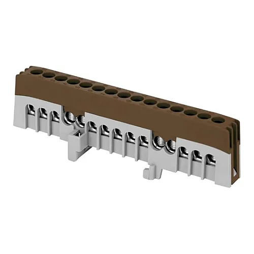 Klema izolovana distributivna sabirnica N, 15 žica, braon OR-LZ-8208/15/BR Orno