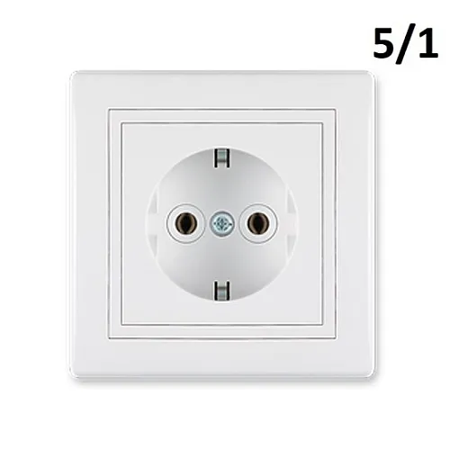 Priključnica bela PP suho II plastična PP630.00 5/1 Prestige Aling