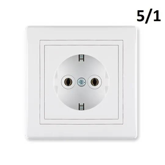 Priključnica bela PP suho II plastična PP630.00 5/1 Prestige Aling