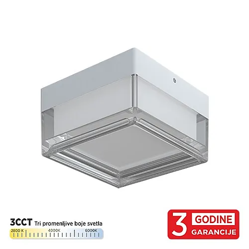 LED plafonjera bela 9W 3CCT DIP switch 2800/4000/6000K IP65 M205750