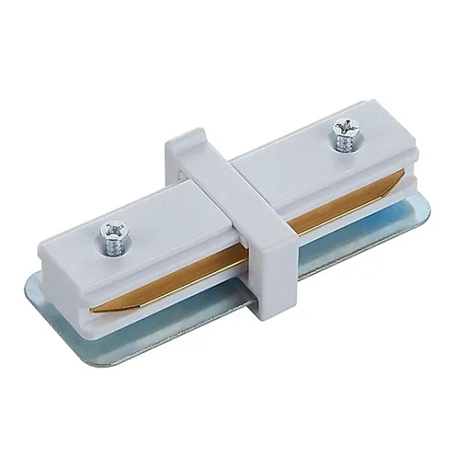 Ravni (nastavak) konektor za monofazni šinski reflektor beli PVC M-2TRACK-NASTAVAK-W
