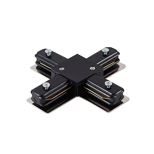 Konektor za monofazni šinski reflektor crni PVC M-2TRACK-X-B