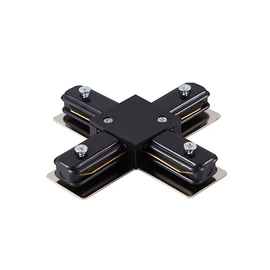 Konektor za monofazni šinski reflektor crni PVC M-2TRACK-X-B