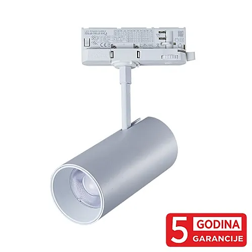 Trostepeni šinski reflektor beli LED 20W 3CCT 3000/4000/6000K 60x115mm IP20 M205051-W