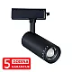 Monofazni šinski reflektor 58x152mm 5Y 20W 4000K crni zoom 20-60* M205015-B