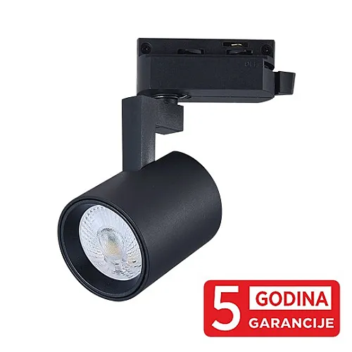 Monofazni šinski reflektor 56x124mm 5Y crni 7W 3CCT 3000/4000/6000K M205014-B