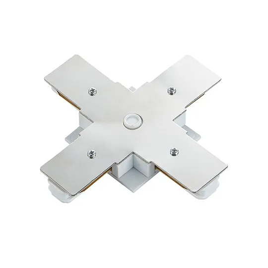 Konektor za monofazni šinski reflektor beli PVC M-2TRACK-X-W