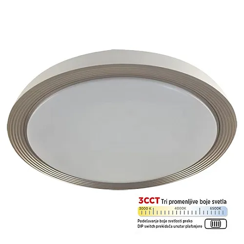 Plafonjera belo-krem 15W LED CCT DIP switch 3000~6500K M205528