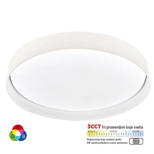 Plafonjera 28W LED CCT + RGB sa daljinskim 3000~6500K M205533
