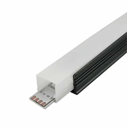 Aluminijumski profil za LED trake crni nadgradni set sa difuzorom IP65 13x17.7x2000mm MA505-C-FS