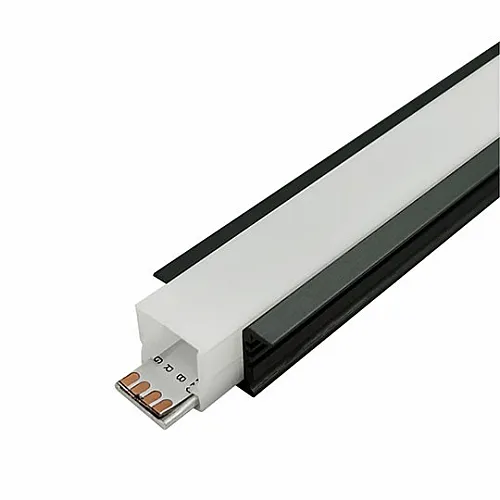 Aluminijumski profil za LED trake crni ugradni set sa difuzorom IP65 13x25x2000mm MA605-C-FS