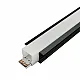 Aluminijumski profil za LED trake crni ugradni set sa difuzorom IP65 13x25x2000mm MA605-C-FS