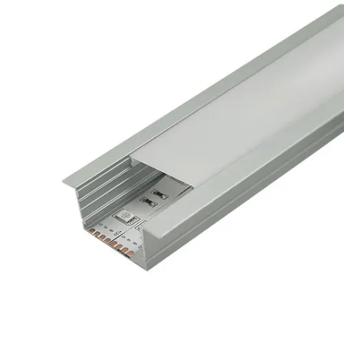 Aluminijumski profil za LED trake sivi ugradni set sa difuzorom 20x44x2000mm M3020-U