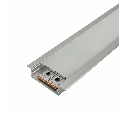 Aluminijumski profil za LED trake sivi ugradni set sa difuzorom 10x41x2000mm M3010-U-A