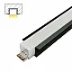 Aluminijumski profil za LED trake crni ugradni set sa difuzorom IP65 13x25x2000mm MA605-C-FS