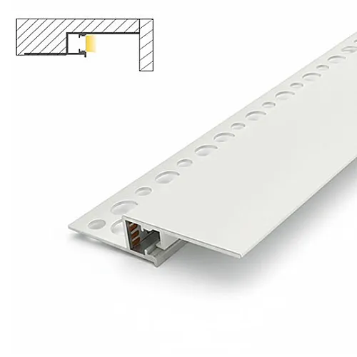 Aluminijumski profil za LED trake beli ugradni set sa difuzorom 14x65x2000mm M6514-WH