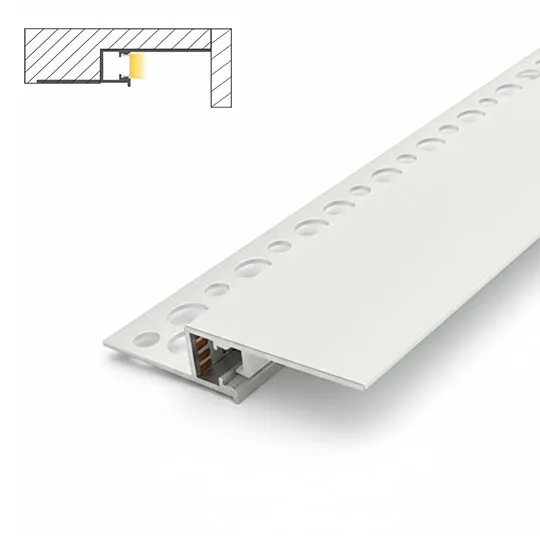 Aluminijumski profil za LED trake beli ugradni set sa difuzorom 14x65x2000mm M6514-WH