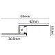 Aluminijumski profil za LED trake beli ugradni set sa difuzorom 14x65x2000mm M6514-WH